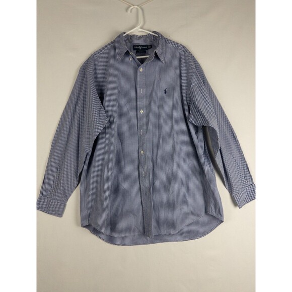 VTG Ralph Lauren Blake Shirt Mens XL Check Classic Pony Button Down Cotton - Picture 1 of 7